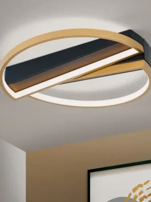 Akční Cena LED stropní světlo Olga, černá/zlatá