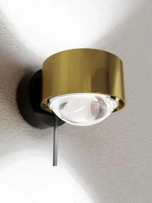 Cenový Hit Puk! 80 Wall LED bodovka čočky čirá mosaz/černá