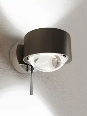 Aktuální Puk! 80 Wall LED bodovka čočky čirá hnědá/chrom