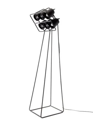 Aktuální Stojací lampa Multilamp, šest zdrojů, černá