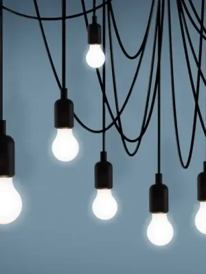 Oblíbený LED závěsné Maman černá 14 zdrojů satinovaná