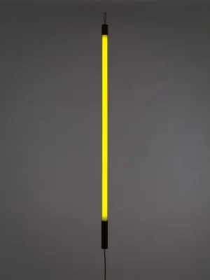 Expresní Doručení SELETTI LED světlo Linea, žluté, dřevěné detaily, univerzální