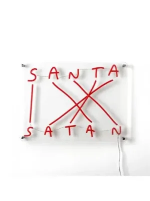 LED dekor nástěnné světlo Santa-Satan, červená Koupit Online