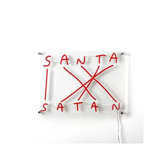 LED dekor nástěnné světlo Santa-Satan, červená Koupit Online