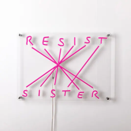 LED dekor nástěnné světlo Resist-Sister, fuchsie Odeslání Ihned