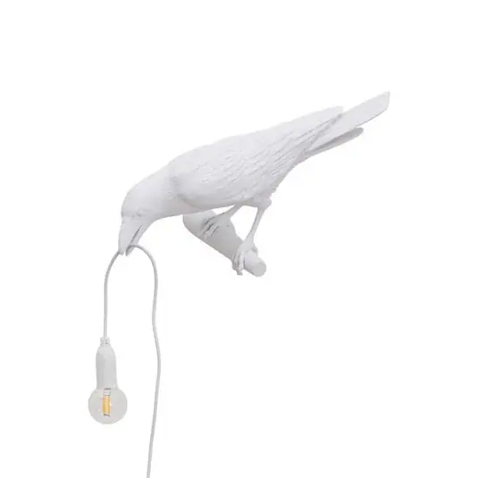 SELETTI Bird Lamp LED dekorativní nástěnné svítidlo, levé, bílé Kup Teď