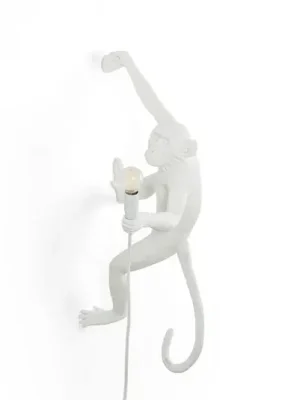 Cenově Výhodný LED deko nástěnné světlo Monkey Lamp, bílá, pravé