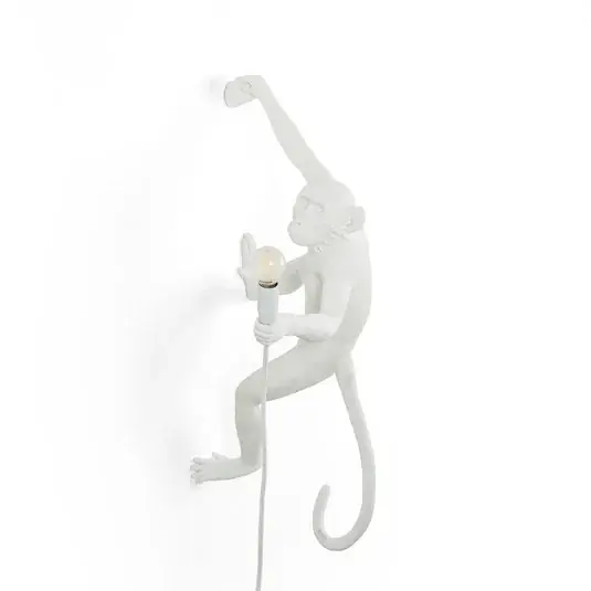 Cenově Výhodný LED deko nástěnné světlo Monkey Lamp, bílá, pravé