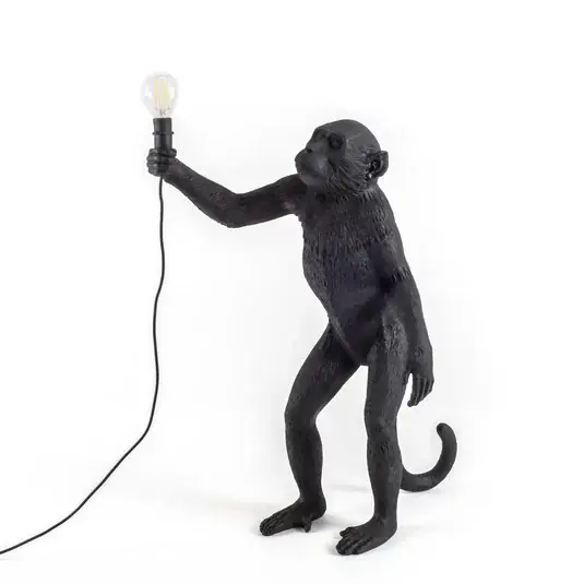 Jen Po Omezenou Doba LED deko terasové světlo Monkey Lamp stojící černá