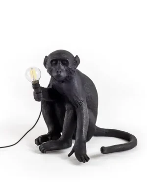 LED deko terasové světlo Monkey Lamp sedící černá Nakupujte Hned