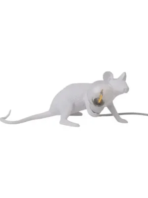 Finální Výprodej LED deko stolní lampa Mouse Lamp USB ležící bílá