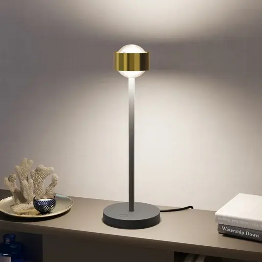 Rychlé Dodání Puk! 80 Eye Table LED matné čočky, mosaz/černá