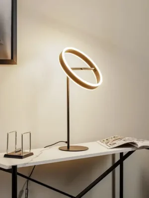 Časově Omezené Stolní lampa LED Lucande Yekta, černá, 59 cm, stmívatelná