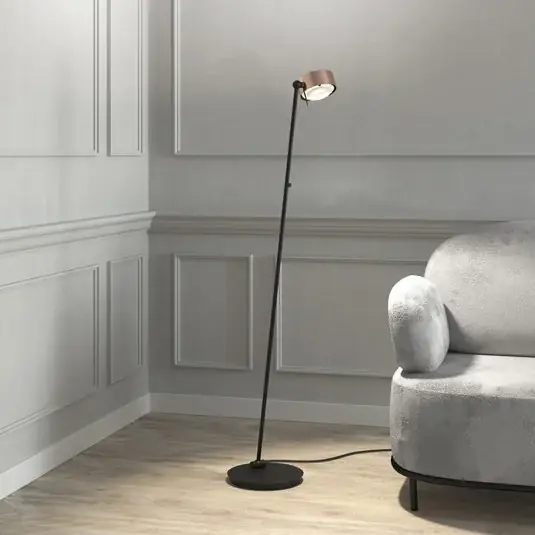 Cenový Hit Puk! 120 Floor LED čočky čirá/matná, měď/černá