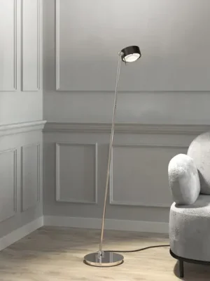 Puk! 120 Floor LED čočky čirá/matná, hnědá/chrom Víkendová Akce