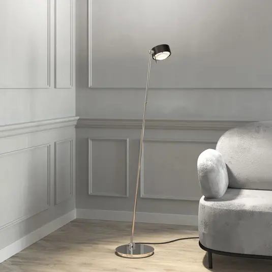 Puk! 120 Floor LED čočky čirá/matná, hnědá/chrom Víkendová Akce
