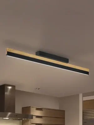 Oblíbený Stropní svítidlo Quitani LED Keijo, černá/dub