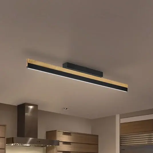 Oblíbený Stropní svítidlo Quitani LED Keijo, černá/dub