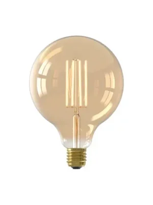 Sezónní Sleva Calex E27 G80 3,5W LED filament 821 zlatá dim