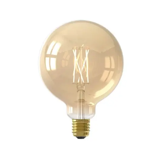 Calex Smart E27 G125 7W LED žárovka 806lm zlatá Akční Cena