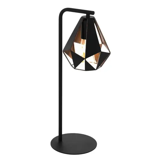 Originální Carlton 4 stolní lampa černá/měď