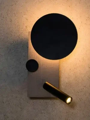 Vysoce Kvalitní LED nástěnné světlo Klee, šedé, levá varianta