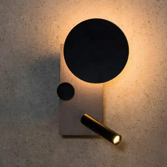 Vysoce Kvalitní LED nástěnné světlo Klee, šedé, levá varianta