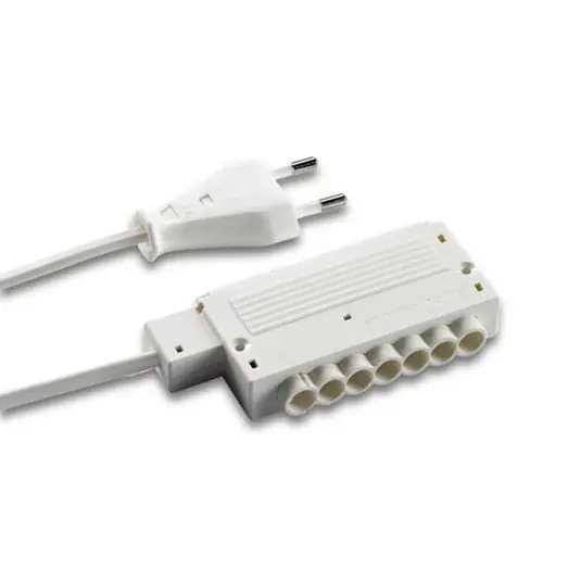 Síťový připojovací kabel HVLCS V/2000, 2 m, 6cestný, zástrčka Značkový