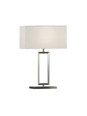 Značkový Helestra stolní lampa Enna 2, výška 30 cm, E14, bílá, textilní