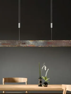 Závěsná lampa Quitani LED Malu, zlatá oxidovaná, délka 100 cm Jen Po Omezenou Doba