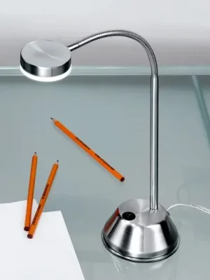 Nejprodávanější LED stolní lampa Mira, satinovaný nikl