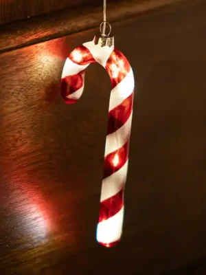 Hannah Candy Cane červený dekorativní přívěsek Finální Výprodej