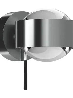 Puk Mini Wall+ LED, čirá skla, matný chrom Nejlepší Volba