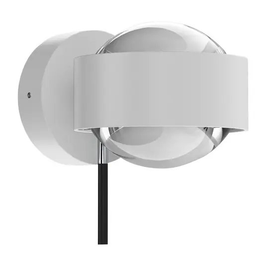 Cenově Výhodný Puk Mini Wall+ LED, čirá skla, bílý mat/chrom