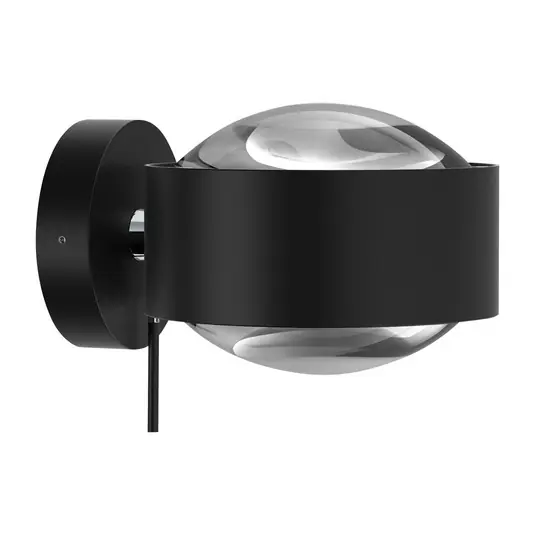 Puk Maxx Wall+ LED čočky čiré, černé matné/chromové Nejlepší Volba