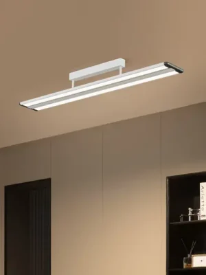Stropní svítidlo Prios Yuela LED, DALI, 120 cm, bílé Sezónní Sleva