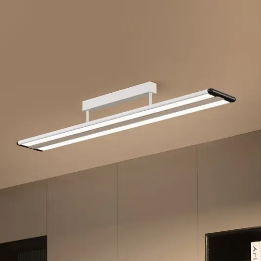 Stropní svítidlo Prios Yuela LED, DALI, 120 cm, stříbrná Cenová Bomba