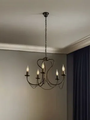 Výprodej Lustr Candela, černý, 5 žárovek