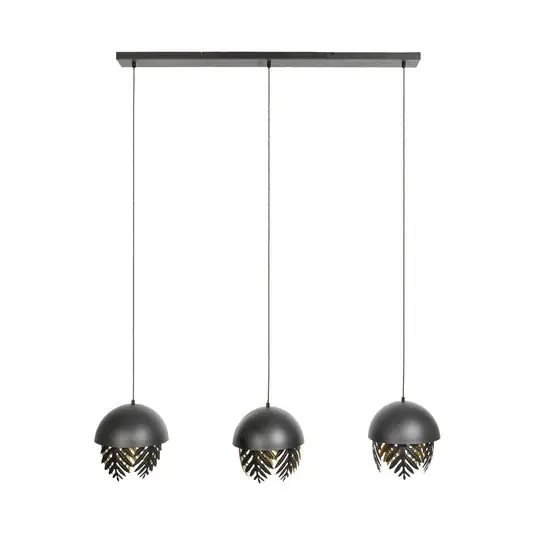 Závěsná lampa Lucande Aparas vzhled listu, třísvítidlo Akční Nabídka