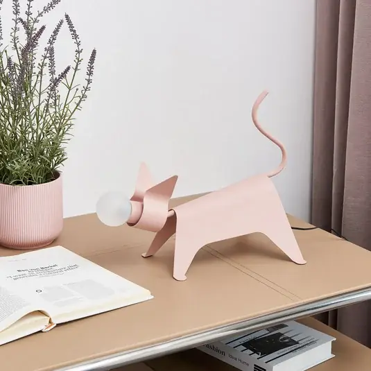 Stolní lampa Lucande Idalina, kočka, růžová, železo, 38 cm Odeslání Ihned
