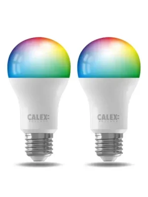 Cenová Bomba Calex Smart LED žárovka E27 A60 9,4W CCT RGB sada 2 kusů
