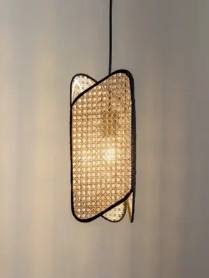 Závěsná lampa Lucande Bassiola z bambusu, 1 světlo Dokud Zásoby Vydrží
