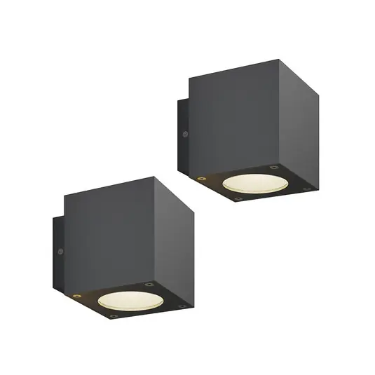 Venkovní nástěnné svítidlo LED Jarno, antracit, sada 2 kusů, kov, 9 cm Nízká Cena