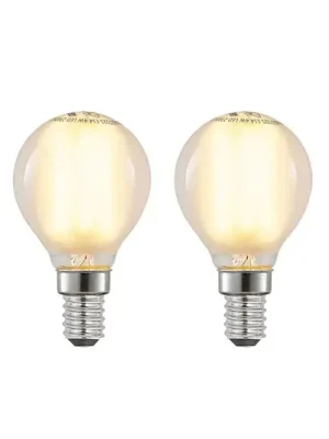 Zlevněný LED žárovka tvar kapky E14 4W 2700K matná dim 2ks