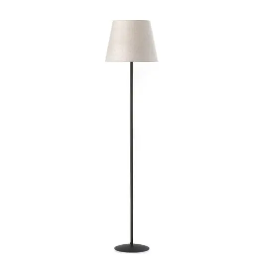 Horká Nabídka Stojací lampa Loris, černá, pískově béžové stínidlo
