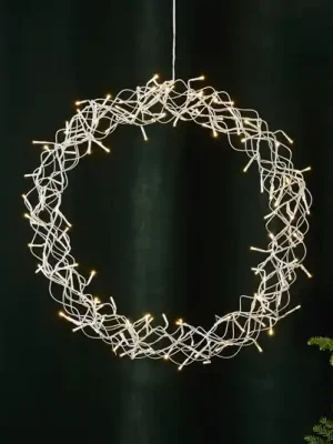 Cenový Hit LED věnec Curly, teplá bílá, Ø 50 cm