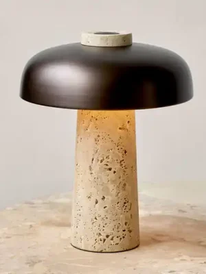 Audo LED stolní lampa Reverse, bronz, travertin, výška 30 cm Pouze Dnes