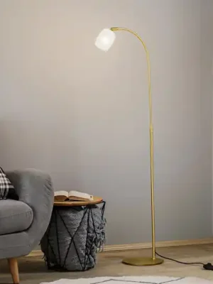 Koupit Online Lucande Taylan stojací lampa železo, stínidlo sklo