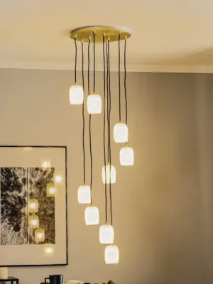 Expresní Doručení Závěsné svítidlo Lucande Taylan 9-light rondel
