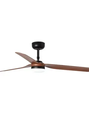 LED stropní ventilátor Punt M, tichý, DC, černý/tmavé dřevo Akce